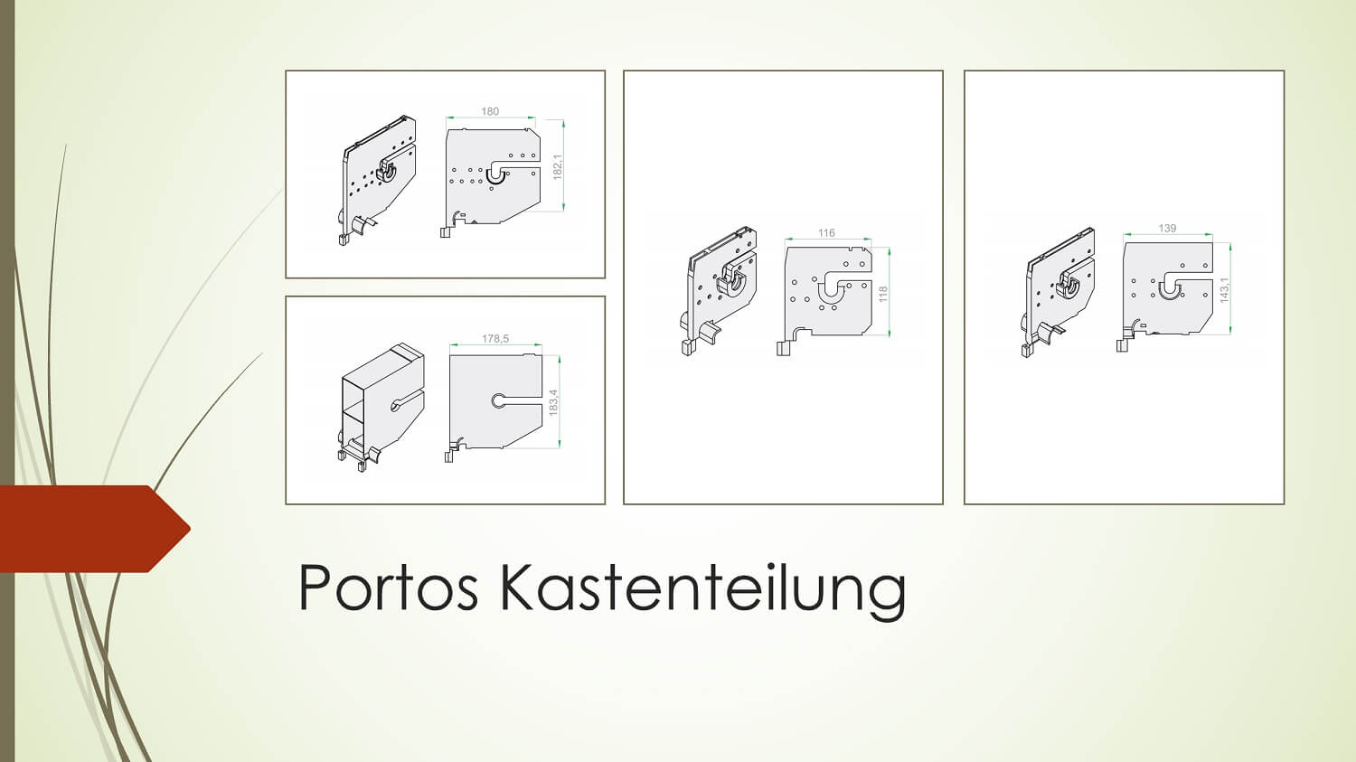 Rollladenkasten Teilung