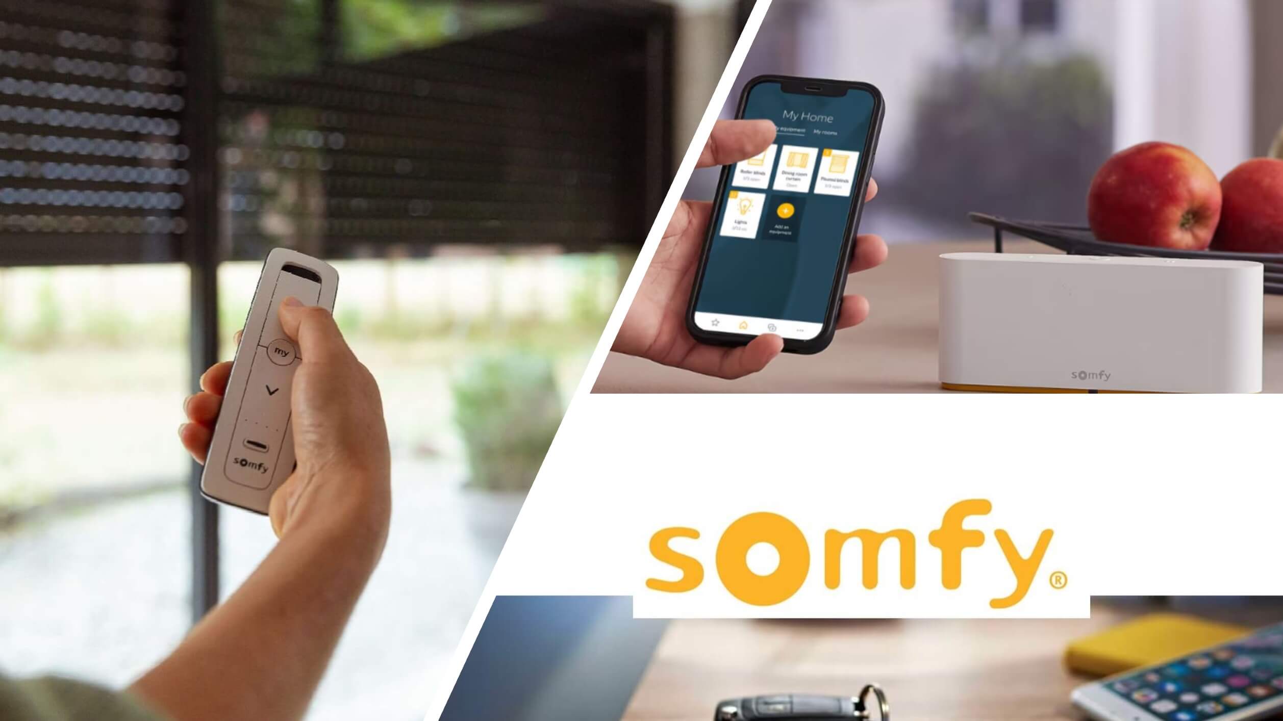 Somfy Steuerungen io und RTS Sender