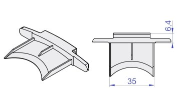 Arretierung Stücke 45 mm