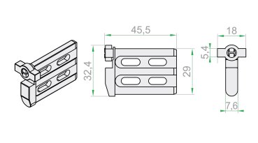 Arretierungsschtüke Endkappe Mini
