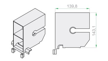 Kasten Teilung RKB2 für 2 Einzelne Führungen