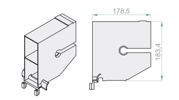 Kasten Teilung RKB3 für 2 Einzelne Führungen