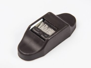 Gurtführung Dunkelbraun mit Rolle und Bürstendichtung für Rollladenband bis 14 mm