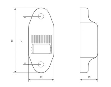 Weiße Gurtführung mit Rolle und Bürstendichtung für Rollladenband bis 14 mm