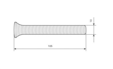 Robuste Rollladen-Spiralfeder Ø10 mm, Länge 105 mm – ideal für manuelle Rollläden mit Schnurführung