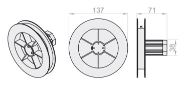 Gurtscheibe mit Walzenkapsel Durchmesser 137mm