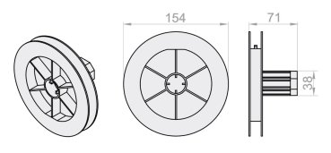 Gurtscheibe mit Walzenkapsel Durchmesser 165mm