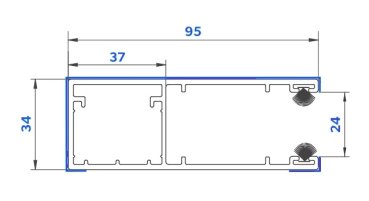 ALU Führungen 95mm auf Maß