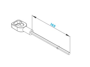 Technische Zeichnung von Somfy Öse