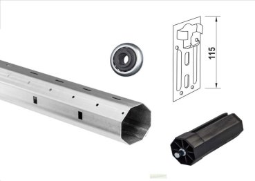 SW40 Set Achtkant Rollladenwelle