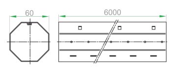 60 mm Rollladenwellen Set