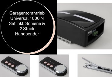Garagentorantrieb Set Universal mit 2 Handsendern und Schiene