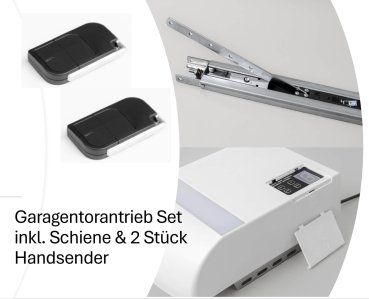 Garagentor Motorantrieb Set inkl. 2stk. Handsender und Laufschiene