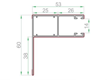 Winkel ALU Führungsschienen - auf Länge