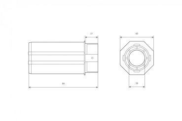 Info Walzenkapsel 98mm mit Lager