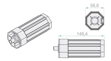 SW60 Walzenkapsel für 8-kant Stahlwelle