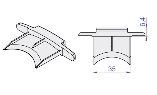 Arretierung Stücke 45 mm