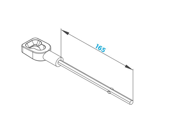 Technische Zeichnung von Somfy Öse