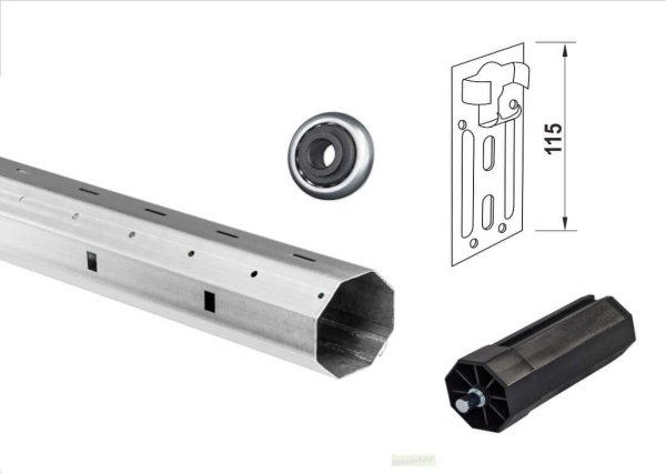 SW40 Set Achtkant Rollladenwelle