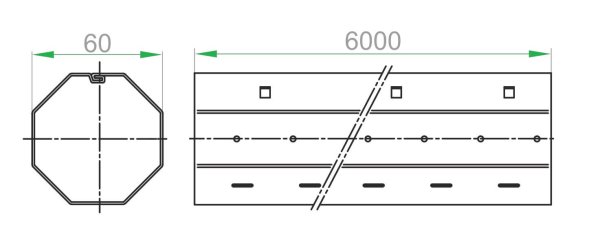 60 mm Rollladenwellen Set