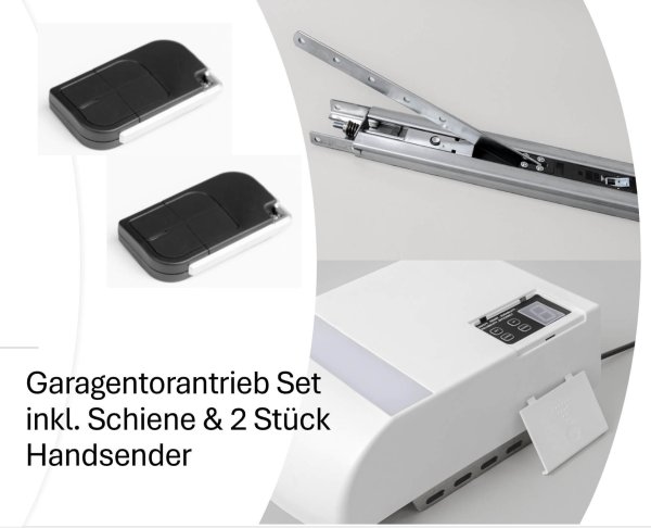 Garagentor Motorantrieb Set inkl. 2stk. Handsender und Laufschiene