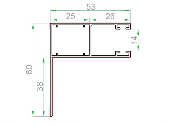 Winkel ALU Führungsschienen - auf Länge