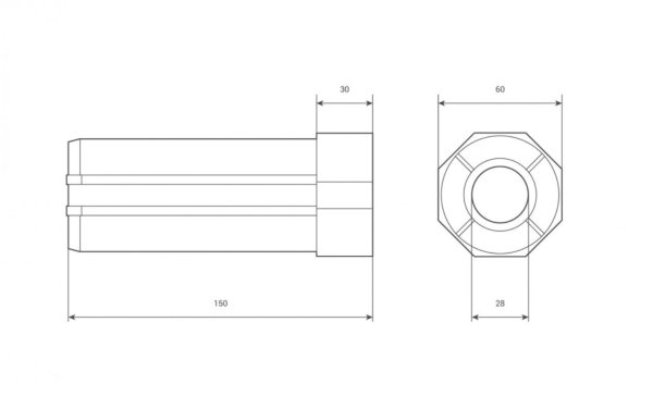 150mm Walzenkapsel mit Kugellager