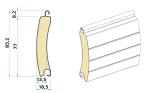 Rolltorlamelle aus Aluminium 77 mm nach Maß